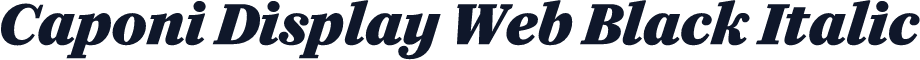 Caponi Display Web Black Italic