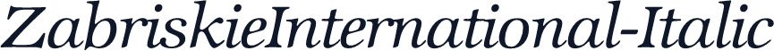 ZabriskieInternational-Italic
