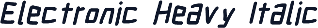 Electronic Heavy Italic