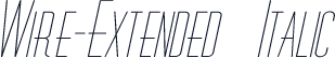 Wire-Extended Italic