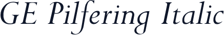 GE Pilfering Italic