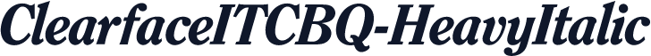 ClearfaceITCBQ-HeavyItalic