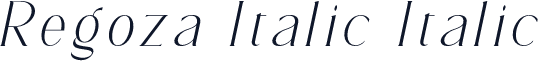 Regoza Italic Italic