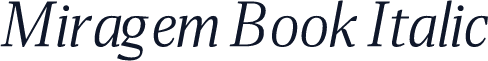 Miragem Book Italic