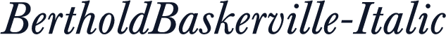 BertholdBaskerville-Italic