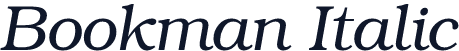 Bookman Italic