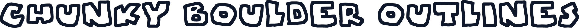 Chunky Boulder Outlines