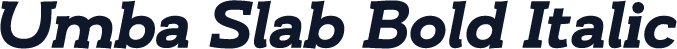 Umba Slab Bold Italic