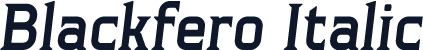 Blackfero Italic