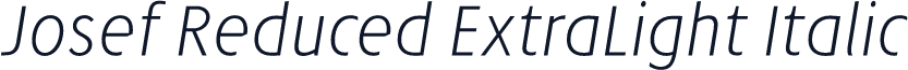 Josef Reduced ExtraLight Italic
