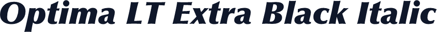Optima LT Extra Black Italic