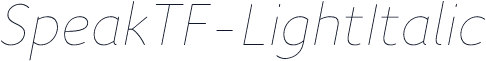SpeakTF-LightItalic