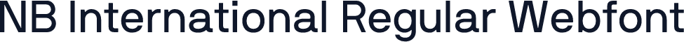 NB International Regular Webfont