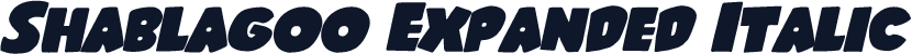 Shablagoo Expanded Italic