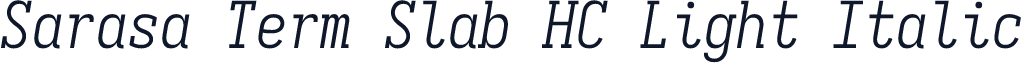 Sarasa Term Slab HC Light Italic