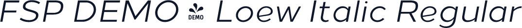 FSP DEMO - Loew Italic Regular