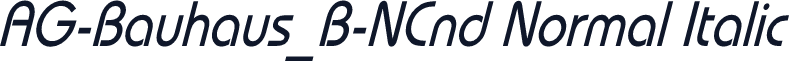 AG-Bauhaus_B-NCnd Normal Italic