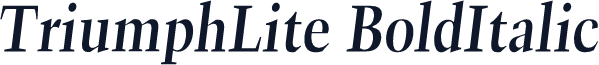TriumphLite BoldItalic