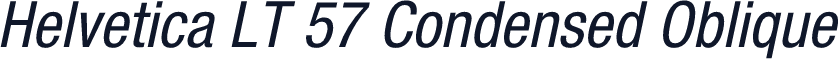 Helvetica LT 57 Condensed Oblique