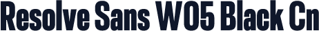 Resolve Sans W05 Black Cn