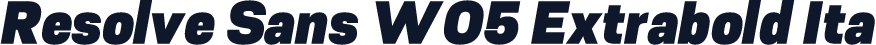 Resolve Sans W05 Extrabold Ita