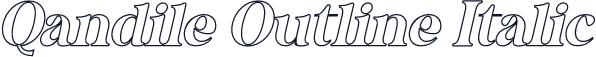 Qandile Outline Italic