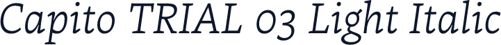 Capito TRIAL 03 Light Italic