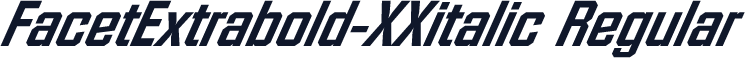 FacetExtrabold-XXitalic Regular