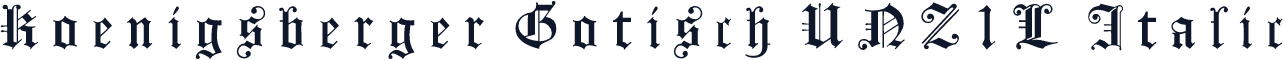 Koenigsberger Gotisch UNZ1L Italic