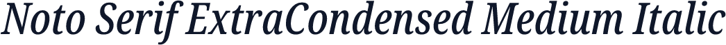 Noto Serif ExtraCondensed Medium Italic