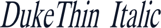 DukeThin  Italic