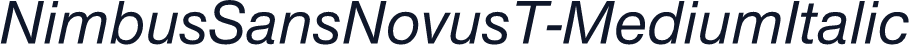 NimbusSansNovusT-MediumItalic