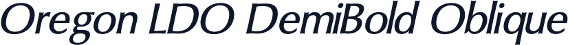 Oregon LDO DemiBold Oblique