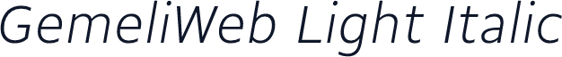 GemeliWeb Light Italic