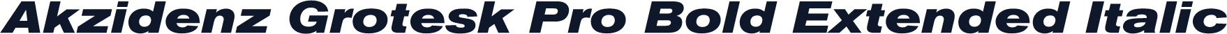 Akzidenz Grotesk Pro Bold Extended Italic