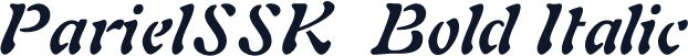 ParielSSK  Bold Italic