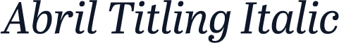 Abril Titling Italic