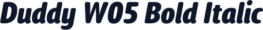 Duddy W05 Bold Italic