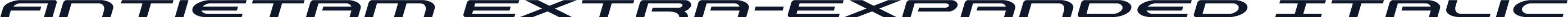 Antietam Extra-Expanded Italic
