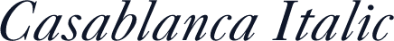Casablanca Italic