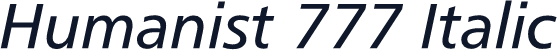 Humanist 777 Italic