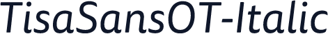 TisaSansOT-Italic