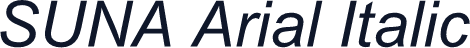 SUNA Arial Italic