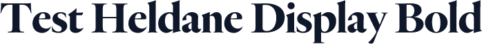 Test Heldane Display Bold