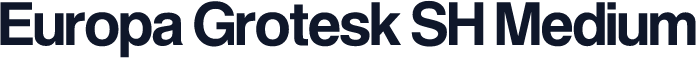 Europa Grotesk SH Medium