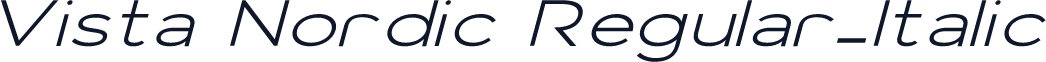 Vista Nordic Regular_Italic