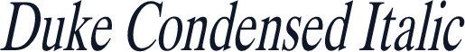Duke Condensed Italic