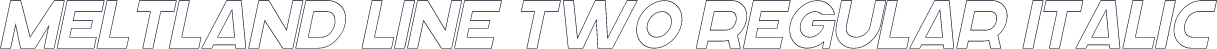 Meltland Line Two Regular Italic