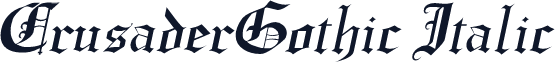 CrusaderGothic Italic