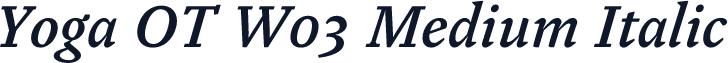 Yoga OT W03 Medium Italic